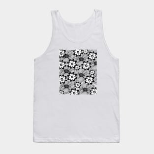 Black and White Plant Artwork Tank Top